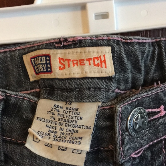 Girls Faded Glory Stretch Jeans 14 - Picture 2 of 4